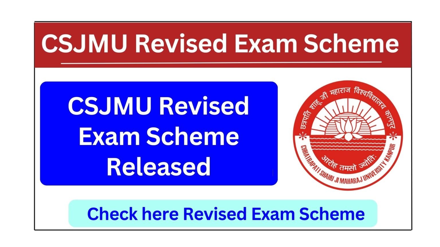 CSJMU Revised Exam Scheme 2025: Semester Exams Start from April 22