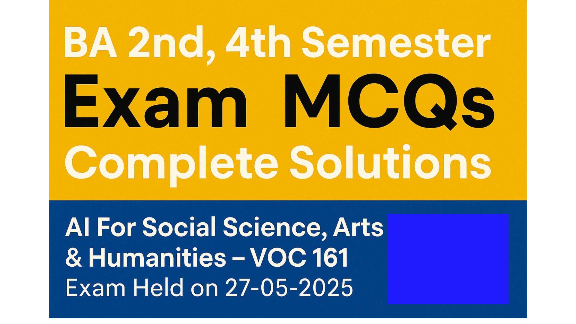 BA 2nd, 4th Semester Exam MCQs Complete Solutions