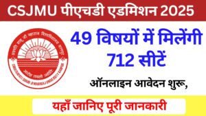 CSJMU PhD Admission 2025